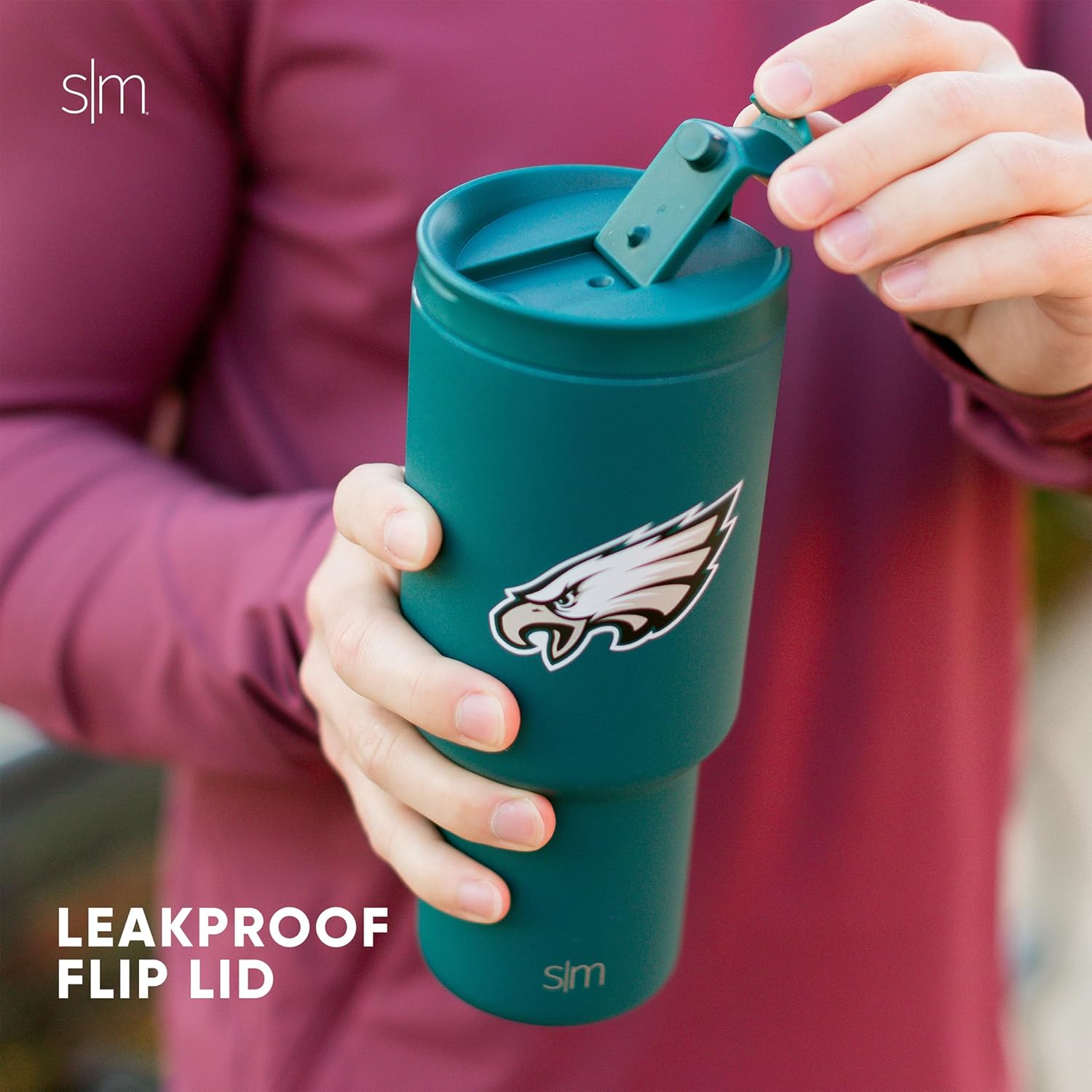 Simple Modern Officially Licensed NFL Green Bay Packers 30 oz Tumbler with Flip Lid and Straws | Insulated Cup Stainless Steel | Gifts for Men Women | Trek Collection | Green Bay Packers - Image 4