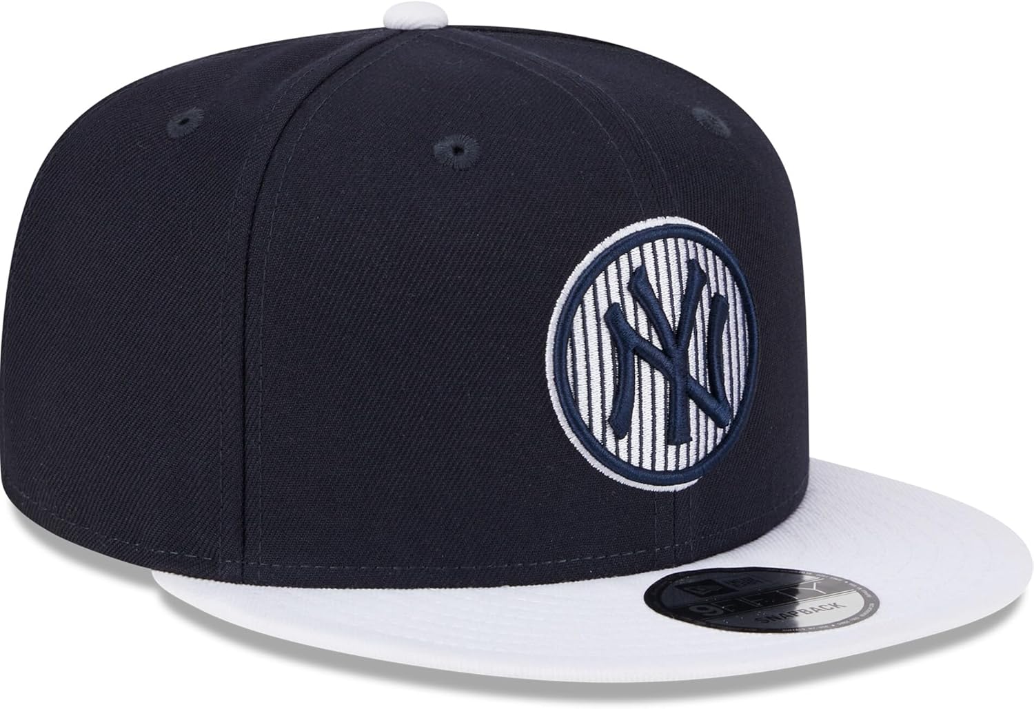 New Era MLB New York Yankees Navy White Baseball Batting Practice 9FIFTY Adjustable Snapback Hat Cap One Size Fits All - Image 3