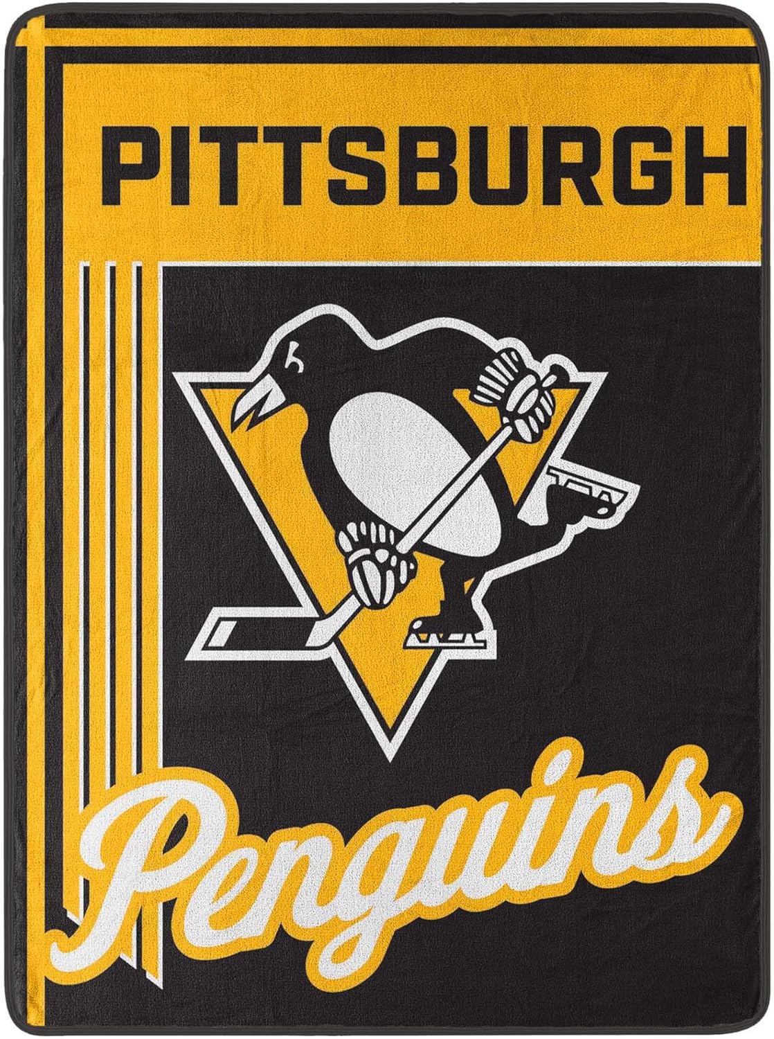 NORTHWEST NHL Pittsburgh Penguins 46" x 60" Microfiber Throw Blanket - Image 3