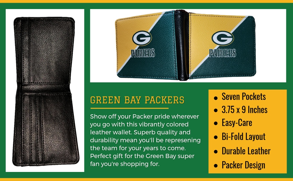 Football Gift For Men Green Bay Packers Wallet