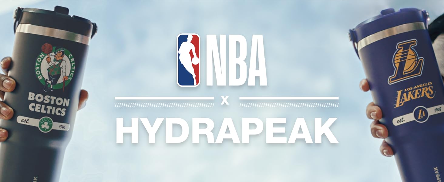 Hydrapeak x NBA 32 oz Nomad Tumbler Leakproof Stainless Steel Water Bottle