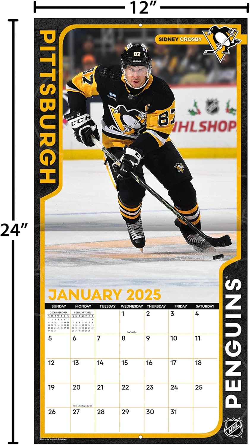 TURNER SPORTS Pittsburgh Penguins 2025 12x12 Team Wall Calendar (25998011953) - Image 6