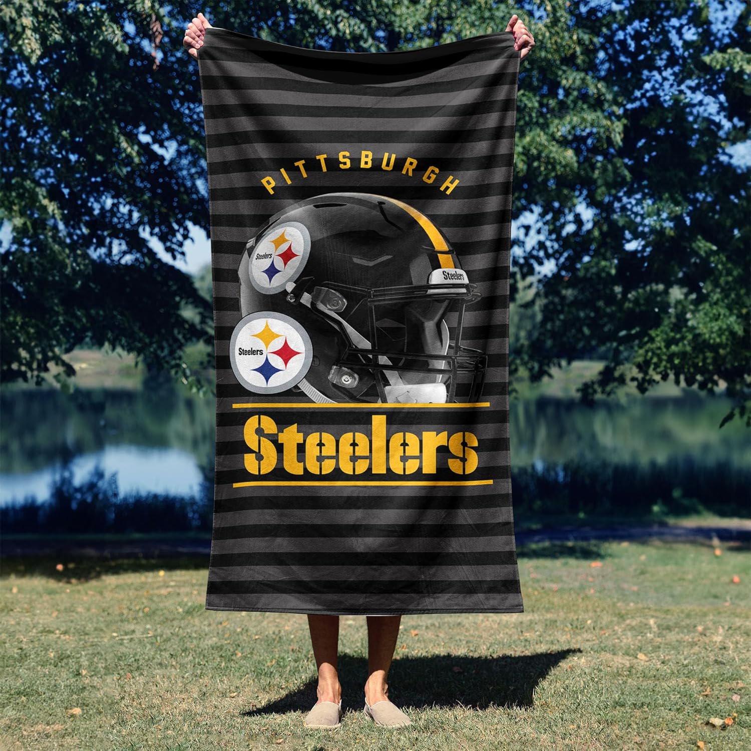 NORTHWEST NFL Pittsburgh Steelers 2-Pack Beach Towel Set, 30" x 60" Each, Standard, Team Colors - Image 4