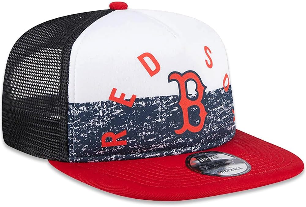 New Era Boston Red Sox 9FIFTY A-Frame Game Day Foam Trucker Cap, Adjustable Hat - Image 3