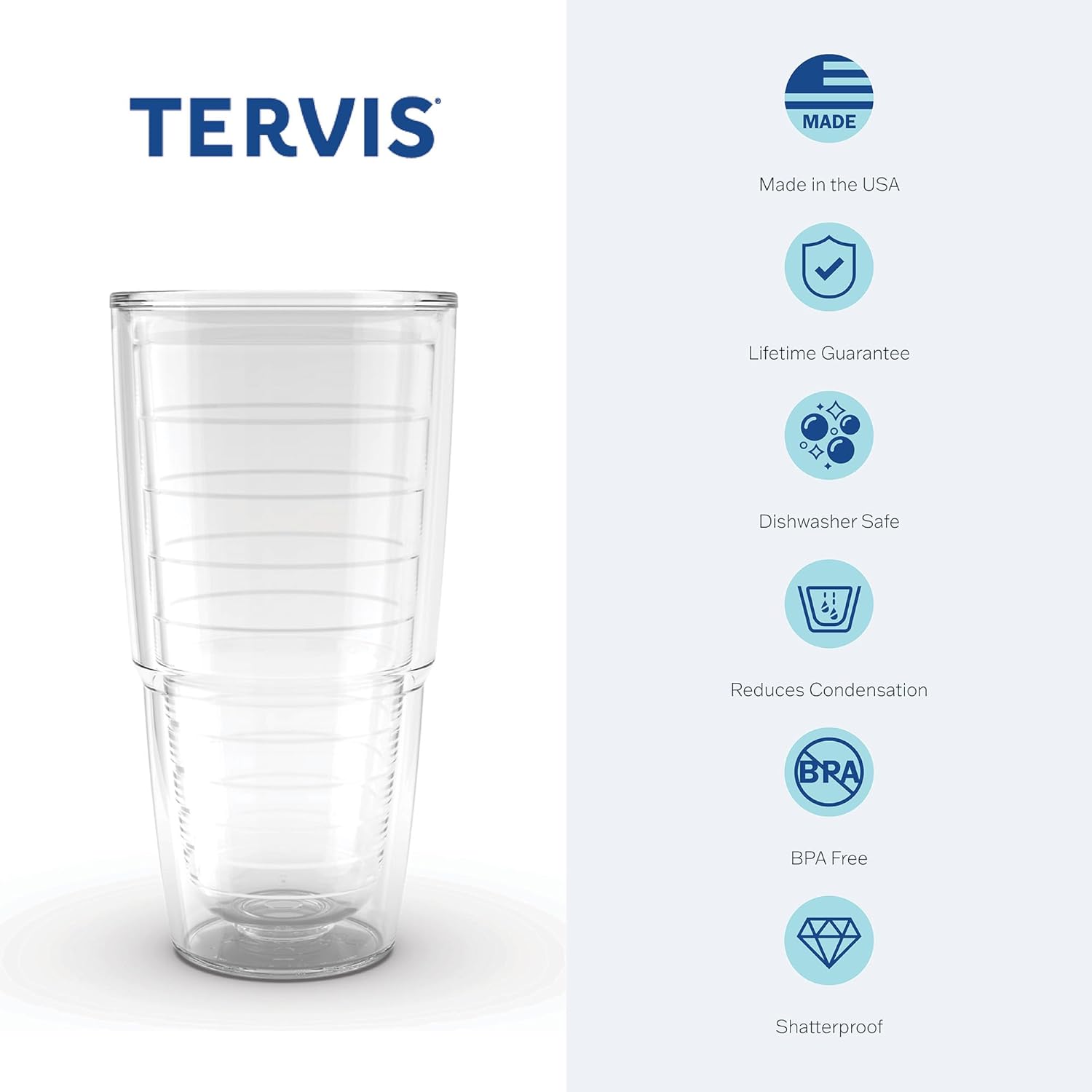 Tervis Made in USA Double Walled NFL Buffalo Bills Insulated Tumbler Cup Keeps Drinks Cold & Hot, 24oz, All Over - Image 3