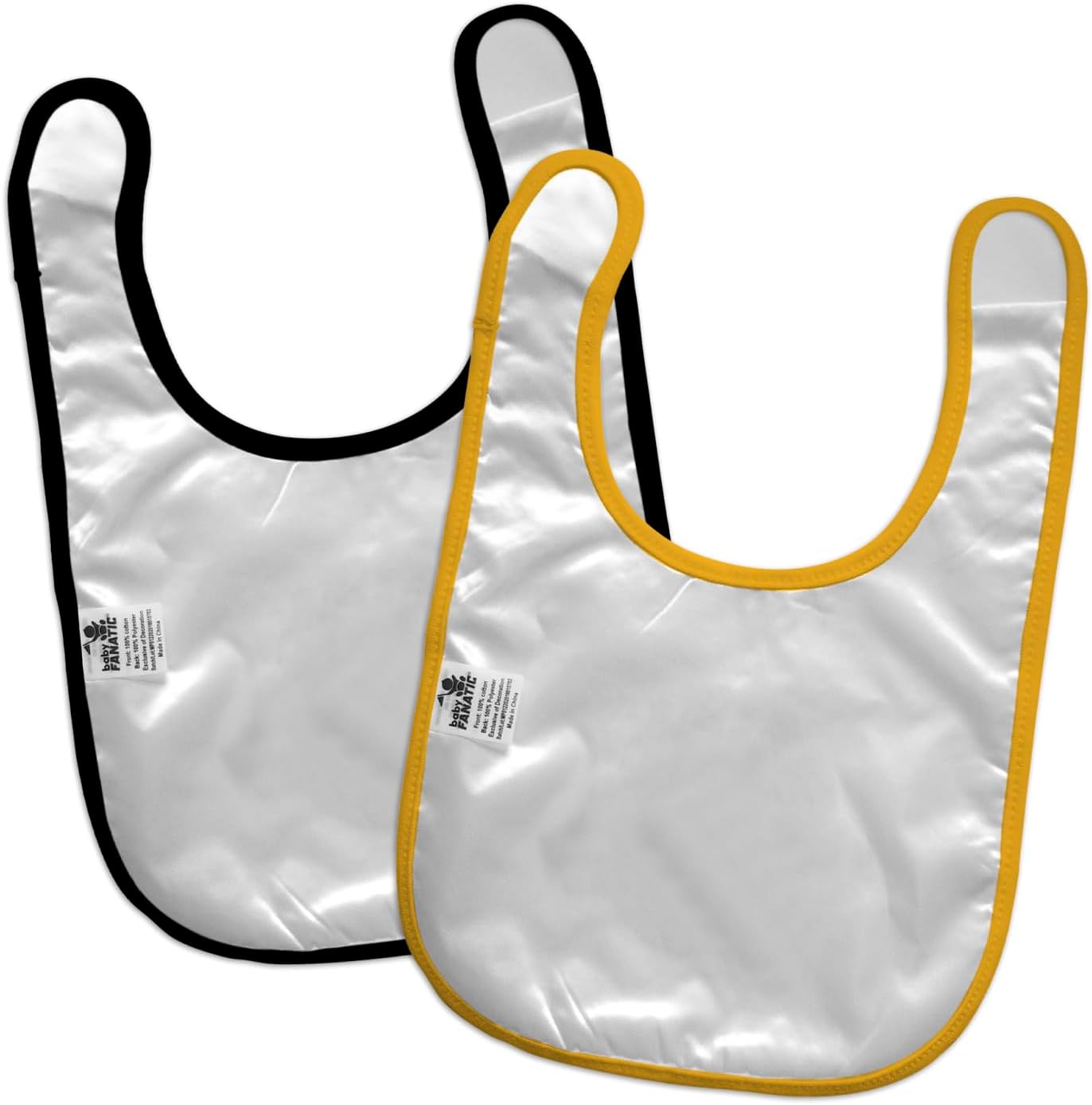Baby Fanatic Officially Licensed Unisex Baby Bibs 2 Pack - NHL Pittsburgh Penguins Baby Apparel Set - Image 2