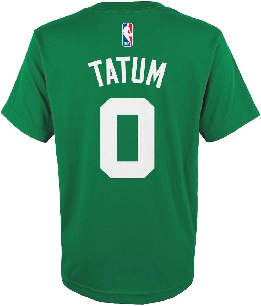 Outerstuff Jayson Tatum Boston Celtics Youth Green Name and Number Player T-Shirt - Image 3