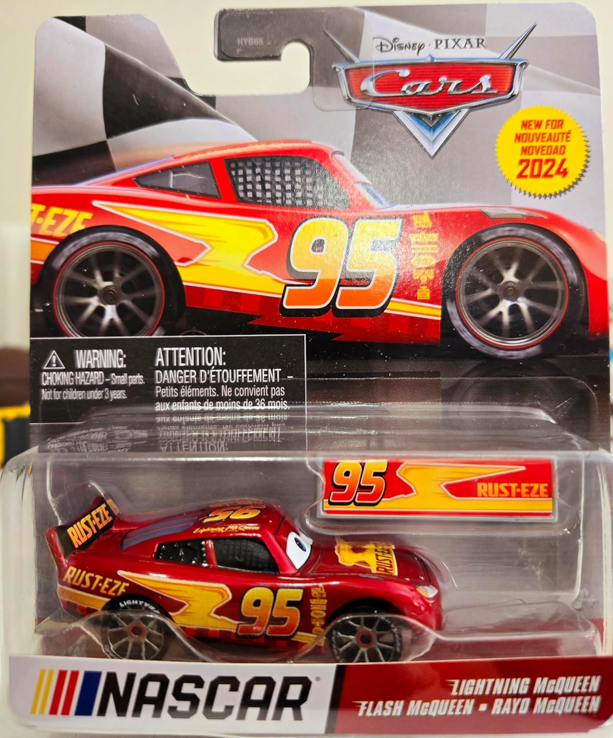 Disney Cars NASCAR Lightning McQueen Die-Cast Car, New for 2024 - Image 2