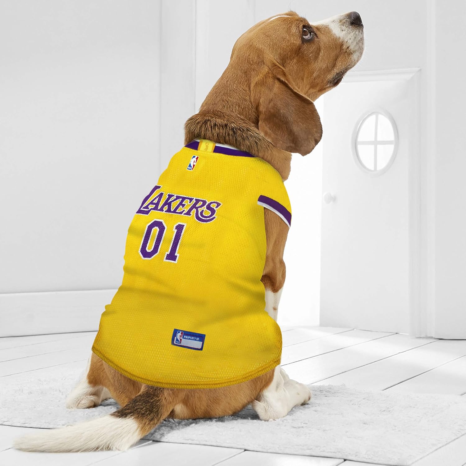 NBA LOS ANGELES LAKERS DOG Jersey, Large - Tank Top Basketball Pet Jersey - Image 3